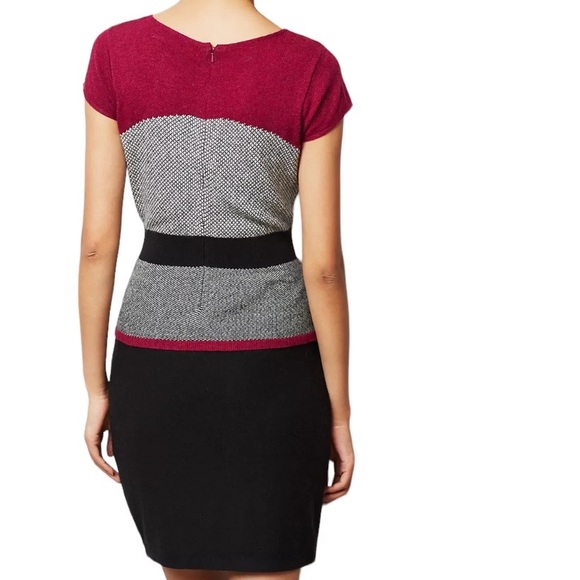 Anthropologie Sparrow Serena Peplum Knit Sweater Sheath Slip Mini Dress - S P - Picture 2 of 13